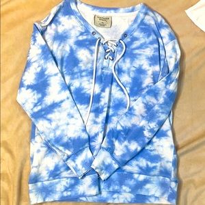 Oversized tie dye crew neck